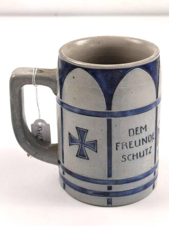 1.Weltkrieg,  Steingut Bierkrug 0,5 Liter "Zur Erinnerung an 1914 1915"  Ungereinigtes Stück