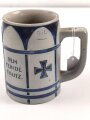 1.Weltkrieg,  Steingut Bierkrug 0,5 Liter "Zur Erinnerung an 1914 1915"  Ungereinigtes Stück