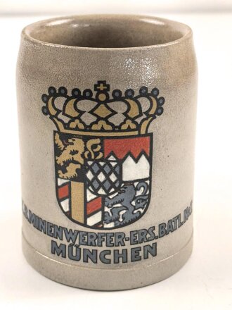 1.Weltkrieg,  Steingut Bierkrug 0,5 Liter...