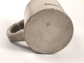 1.Weltkrieg,  Steingut Bierkrug 0,5 Liter "Königlich bayrisches Minenwerfer Ers. Batl. No.1 München"  Ungereinigtes Stück