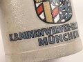 1.Weltkrieg,  Steingut Bierkrug 0,5 Liter "Königlich bayrisches Minenwerfer Ers. Batl. No.1 München"  Ungereinigtes Stück