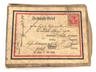 1.Weltkrieg,  leerer Feldpostbrief, Maße etwa 11 x 14,5 x 2cm