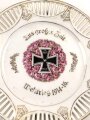 1.Weltkrieg, patriotischer Porzellanteller "Aus großer Zeit - Weltkrieg 1914-16" Durchmesser 19,3 cm