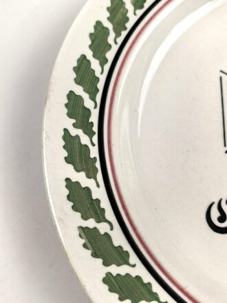 1.Weltkrieg, patriotischer Steingutteller "Gott mit uns!" Durchmesser 23,8 cm