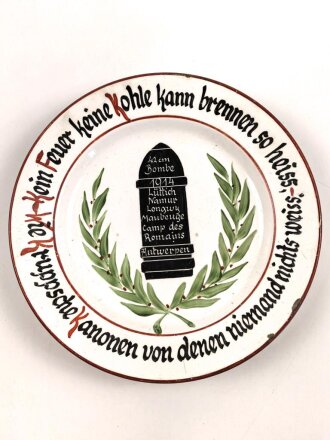 1.Weltkrieg, patriotischer Steingutteller "Krupsche...