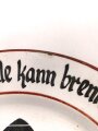 1.Weltkrieg, patriotischer Steingutteller "Krupsche Kanonen..." Durchmesser 24 cm, Randschäden