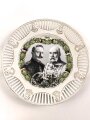 1.Weltkrieg, patriotischer Porzellanteller "Kaiser Wilhelm II und Kaiser Franz Joseph der 1. - 1914" Durchmesser 24 cm
