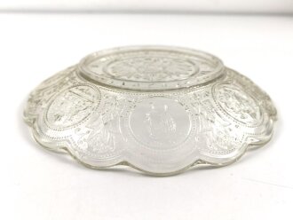 1.Weltkrieg, patriotischer Glasteller "Deutscher Reichsteller" Durchmesser 23,5 cm