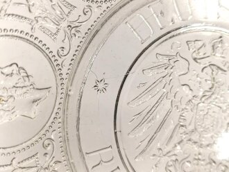 1.Weltkrieg, patriotischer Glasteller "Deutscher Reichsteller" Durchmesser 23,5 cm