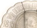 Patriotischer Glasteller "Wir Deutschen fürchten Gott, sonst nichts auf dieser Welt 1815-1895" Durchmesser 23 cm