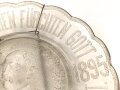Patriotischer Glasteller "Wir Deutschen fürchten Gott, sonst nichts auf dieser Welt 1815-1895" Durchmesser 23 cm