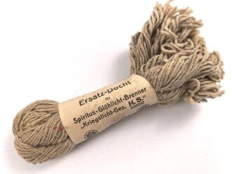 1.Weltkrieg, Ersatz Docht zum Spiritus " Kriegslicht...