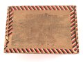 1.Weltkrieg, patriotische Zigarrenverpackung " Eisernes Kreuz" Maße etwa 12,5 x 18 x 8cm, ungereinigt