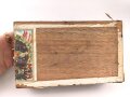 1.Weltkrieg, patriotische Zigarrenverpackung " Deutsche Flotte" Maße etwa 13 x 22 x 6cm, ungereinigt