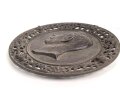 Kaiserreich und 1.Weltkrieg, patriotischer Eisenguß Wandschmuck, Darstellend Wilhelm II. Durchmesser 18cm, guter Zustand