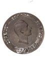 Kaiserreich und 1.Weltkrieg, patriotischer Eisenguß Wandschmuck, Darstellend Wilhelm II. Durchmesser 18cm, guter Zustand