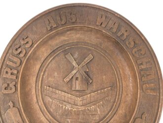 1.Weltkrieg, hölzerner Wandschmuck " Gruss aus...