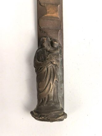 1.Weltkrieg, patriotisches, christliches Kreuz aus Granatführungsbändern und Infanteriegeschossen. Gesamthöhe 24cm
