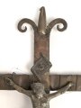 1.Weltkrieg, patriotisches, christliches Kreuz aus Granatführungsbändern und Infanteriegeschossen. Gesamthöhe 24cm