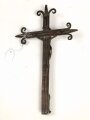 1.Weltkrieg, patriotisches, christliches Kreuz aus Granatführungsbändern und Infanteriegeschossen. Gesamthöhe 24cm