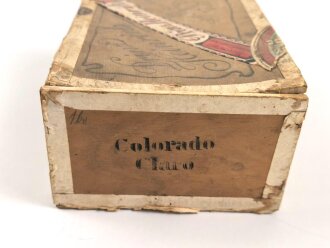 1.Weltkrieg, patriotische Zigarrenverpackung " Prinz Heinrich" Maße etwa 12 x 19 x 8cm. defekt, ungereinigt