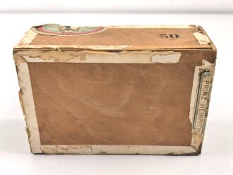 1.Weltkrieg, patriotische Zigarrenverpackung " Prinz Heinrich" Maße etwa 12 x 19 x 8cm. defekt, ungereinigt