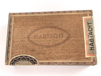 1.Weltkrieg, patriotische Zigarrenverpackung " Habt acht" Maße etwa 15x 24 x 6,5cm. defekt, ungereinigt