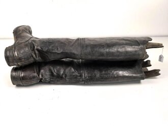 Kaiserreich und 1. Weltkrieg, paar Stiefel für berittene Mannschaften. In gutem Zustand, Kammerqualität, Sohlenlänge 28,5cm