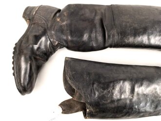 Kaiserreich und 1. Weltkrieg, paar Stiefel für berittene Mannschaften. In gutem Zustand, Kammerqualität, Sohlenlänge 28,5cm
