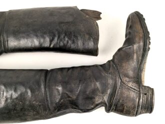 Kaiserreich und 1. Weltkrieg, paar Stiefel für berittene Mannschaften. In gutem Zustand, Kammerqualität, Sohlenlänge 28,5cm