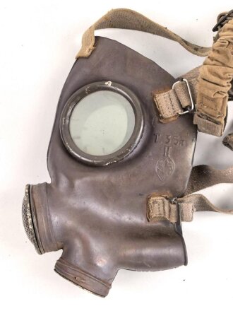 Italien 2. Weltkrieg, Gasmaske Modell T.35R. Gummi weich
