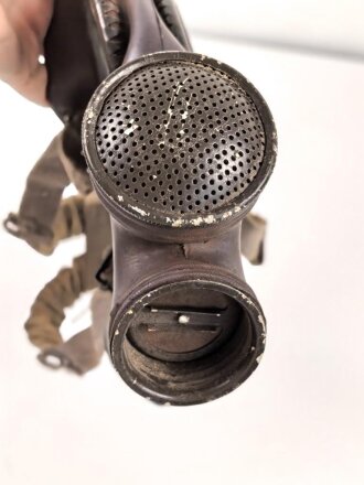 Italien 2. Weltkrieg, Gasmaske Modell T.35R. Gummi weich
