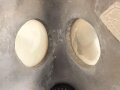 Frankreich 2. Weltkrieg, Zivilschutzmaske AJAX-F2. Gummi weich , datiert 1939