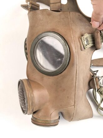 Frankreich Gasmaske Model ANP Modell 1951. Gummi weich