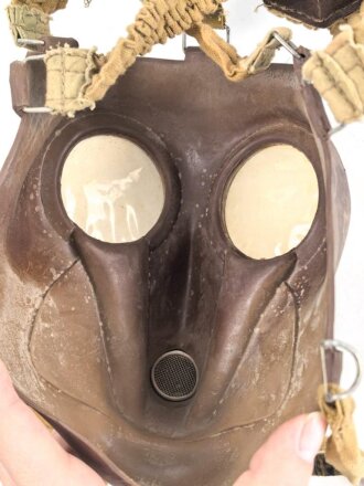 Frankreich,  Gasmaske Model C38, Ausführung 1950iger Jahre. Gummi weich