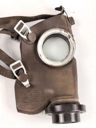 Belgien 2.Weltkrieg, Gasmaske S.B.A. L.702. Gummi weich