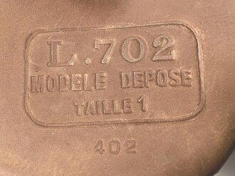 Belgien 2.Weltkrieg, Gasmaske S.B.A. L.702. Gummi weich