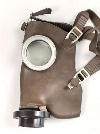 Belgien 2.Weltkrieg, Gasmaske S.B.A. L.702. Gummi weich