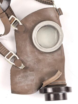 Belgien 2.Weltkrieg, Gasmaske S.B.A. L.702. Gummi weich