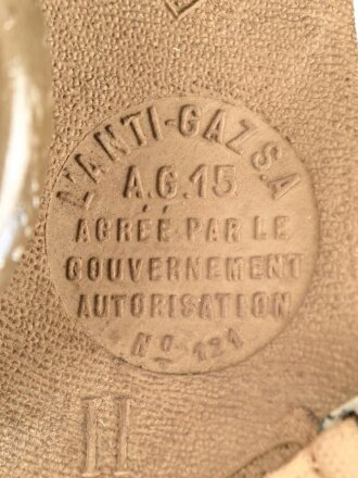 Belgien , Gasmaske A.G.15 für den zivilen Luftschutz, Gummi weich
