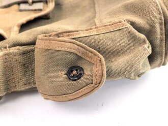 Frankreich 2. Weltkrieg, Gasmaskentasche/Musette für ANP31 , datiert 1940, gebraucht