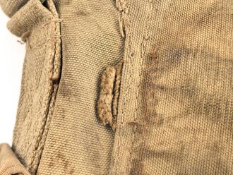 Frankreich 2. Weltkrieg, Gasmaskentasche/Musette für ANP31 , datiert 1940, gebraucht