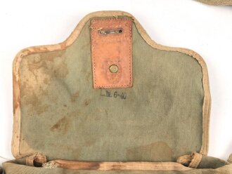 Frankreich 2. Weltkrieg, Gasmaskentasche/Musette für ANP31 , datiert 1940, gebraucht