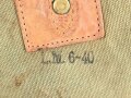 Frankreich 2. Weltkrieg, Gasmaskentasche/Musette für ANP31 , datiert 1940, gebraucht