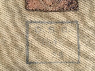 Frankreich 2. Weltkrieg, Gasmaskentasche/Musette für ANP31 , datiert 1940, gebraucht