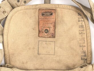 Frankreich 2. Weltkrieg, Gasmaskentasche/Musette für ANP31 , datiert 1940, gebraucht