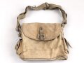 Frankreich 2. Weltkrieg, Gasmaskentasche/Musette für ANP31 , datiert 1940, gebraucht