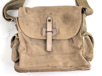 Frankreich 2. Weltkrieg, Gasmaskentasche/Musette für ANP31 , datiert 1939, gebraucht