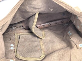 Frankreich 2. Weltkrieg, Gasmaskentasche/Musette für ANP31 , datiert 1939, gebraucht