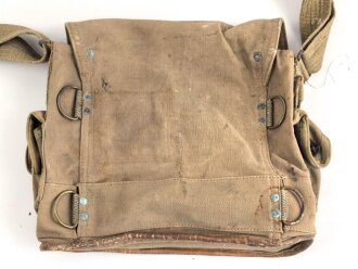 Frankreich 2. Weltkrieg, Gasmaskentasche/Musette für ANP31 , datiert 1939, gebraucht